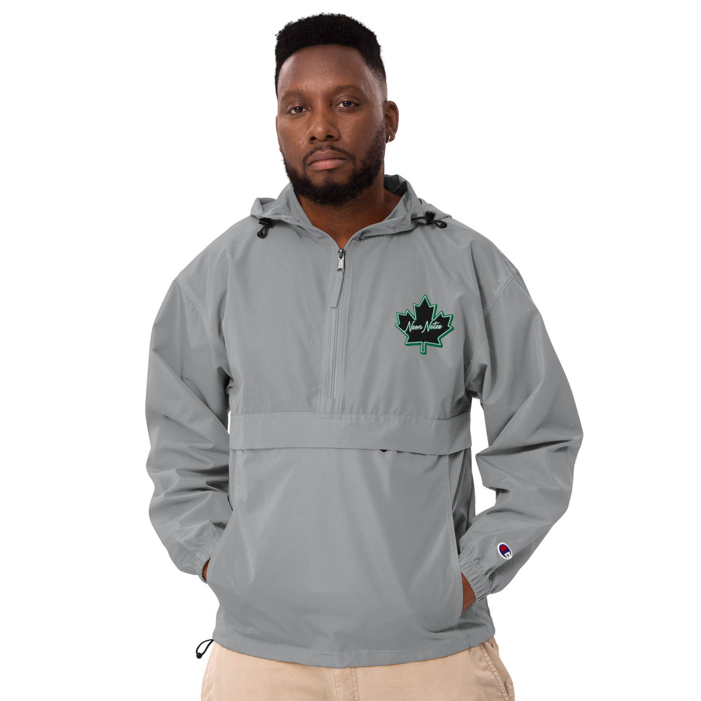 HeritageGlow Embroidered Champion Packable Jacket from: NeonNotes Apparel