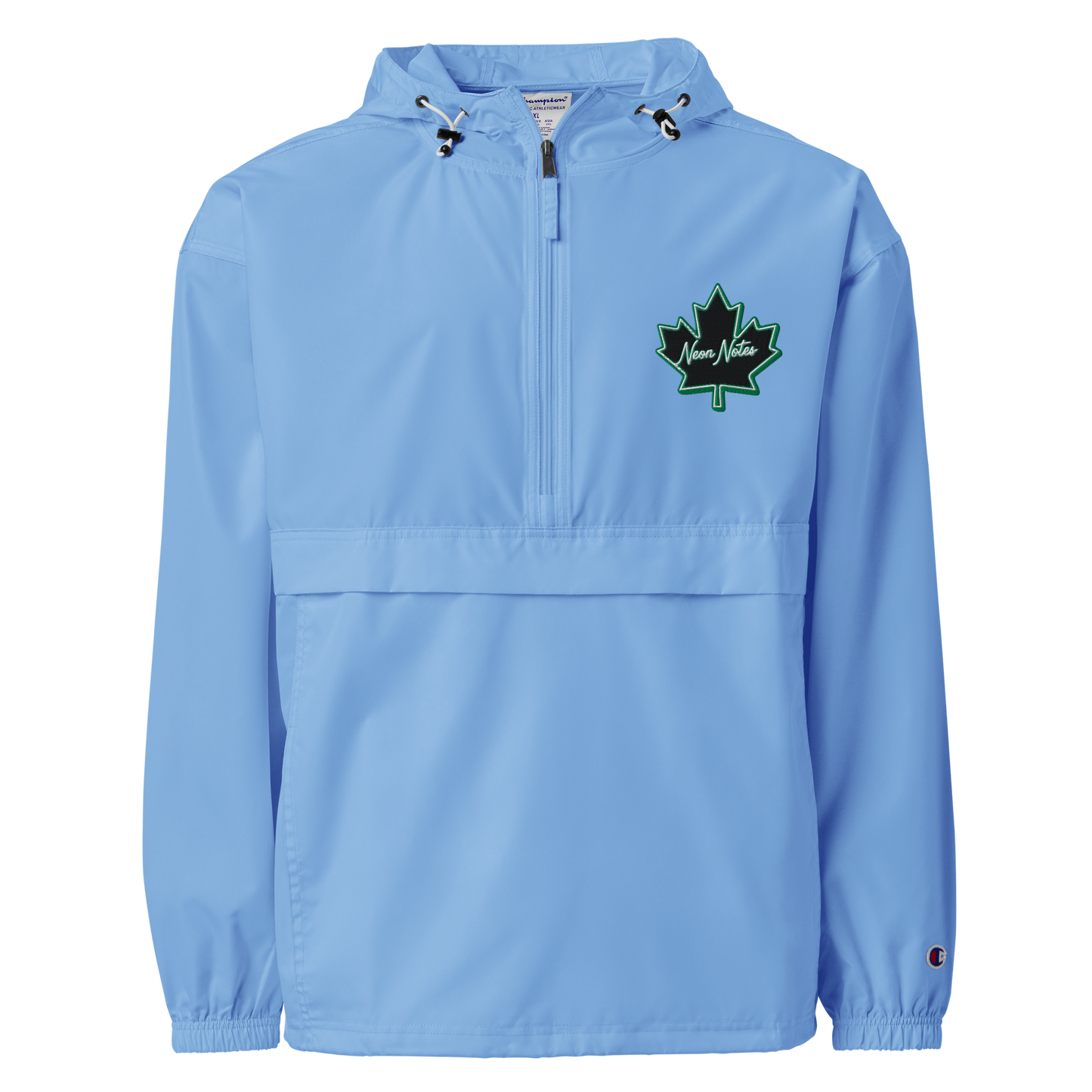 HeritageGlow Embroidered Champion Packable Jacket from: NeonNotes Apparel