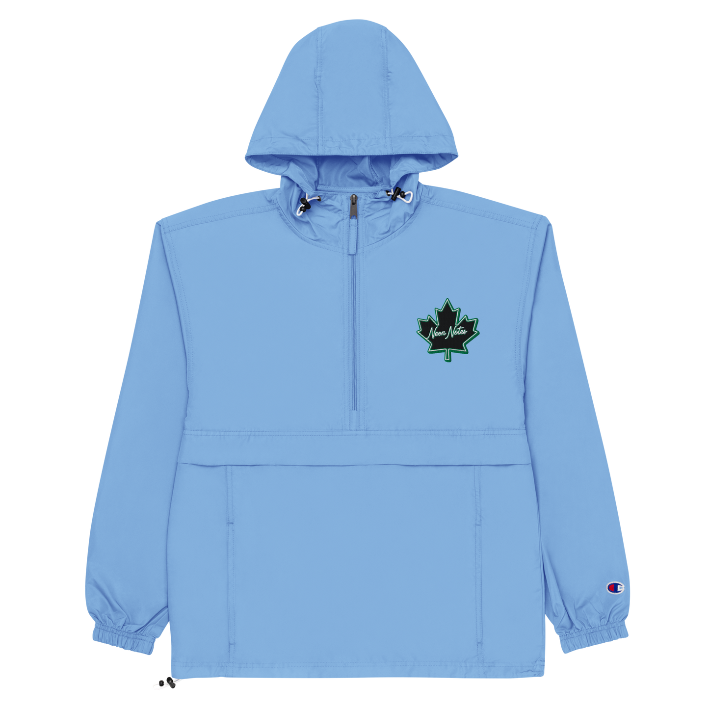 HeritageGlow Embroidered Champion Packable Jacket from: NeonNotes Apparel