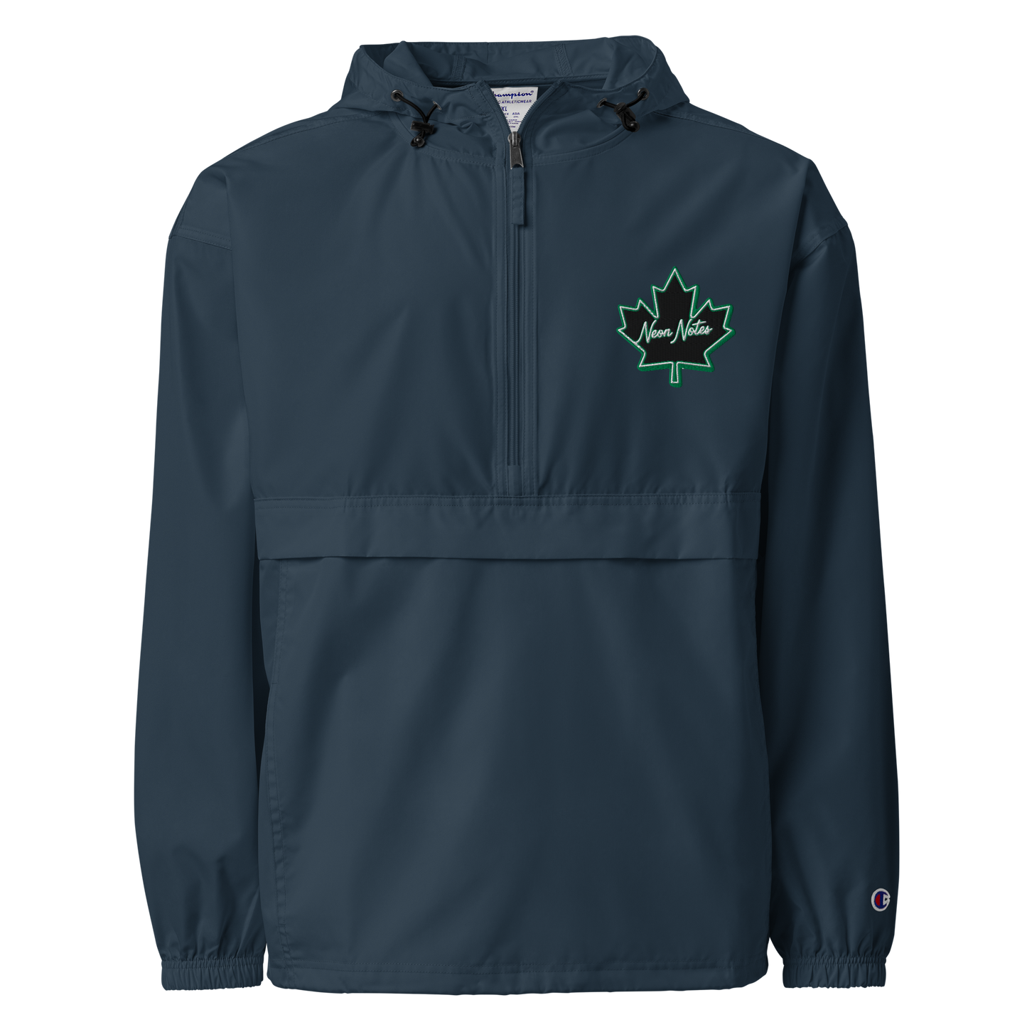 HeritageGlow Embroidered Champion Packable Jacket from: NeonNotes Apparel