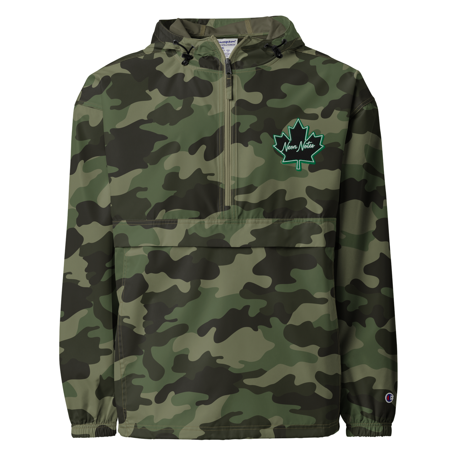 HeritageGlow Embroidered Champion Packable Jacket from: NeonNotes Apparel
