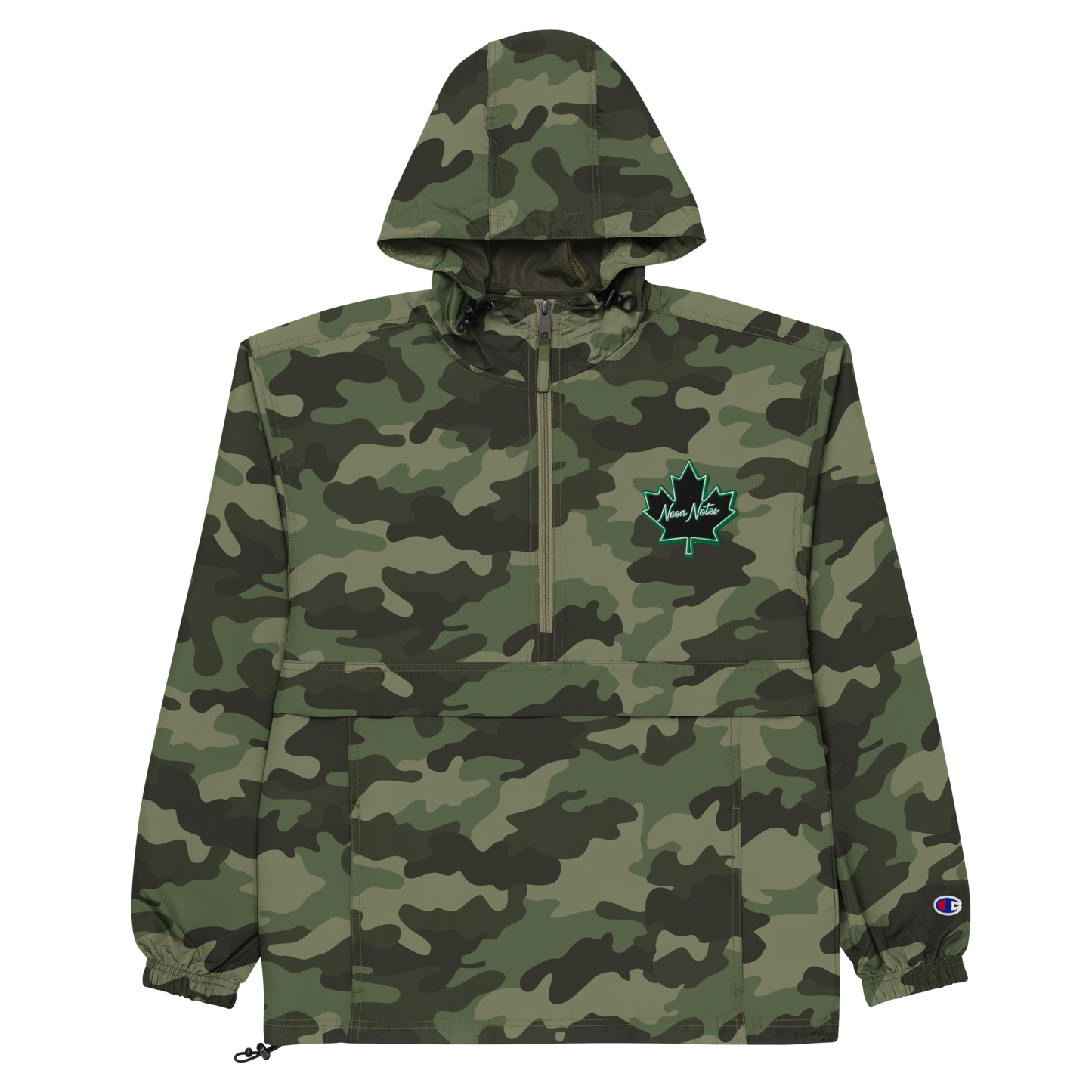 HeritageGlow Embroidered Champion Packable Jacket from: NeonNotes Apparel