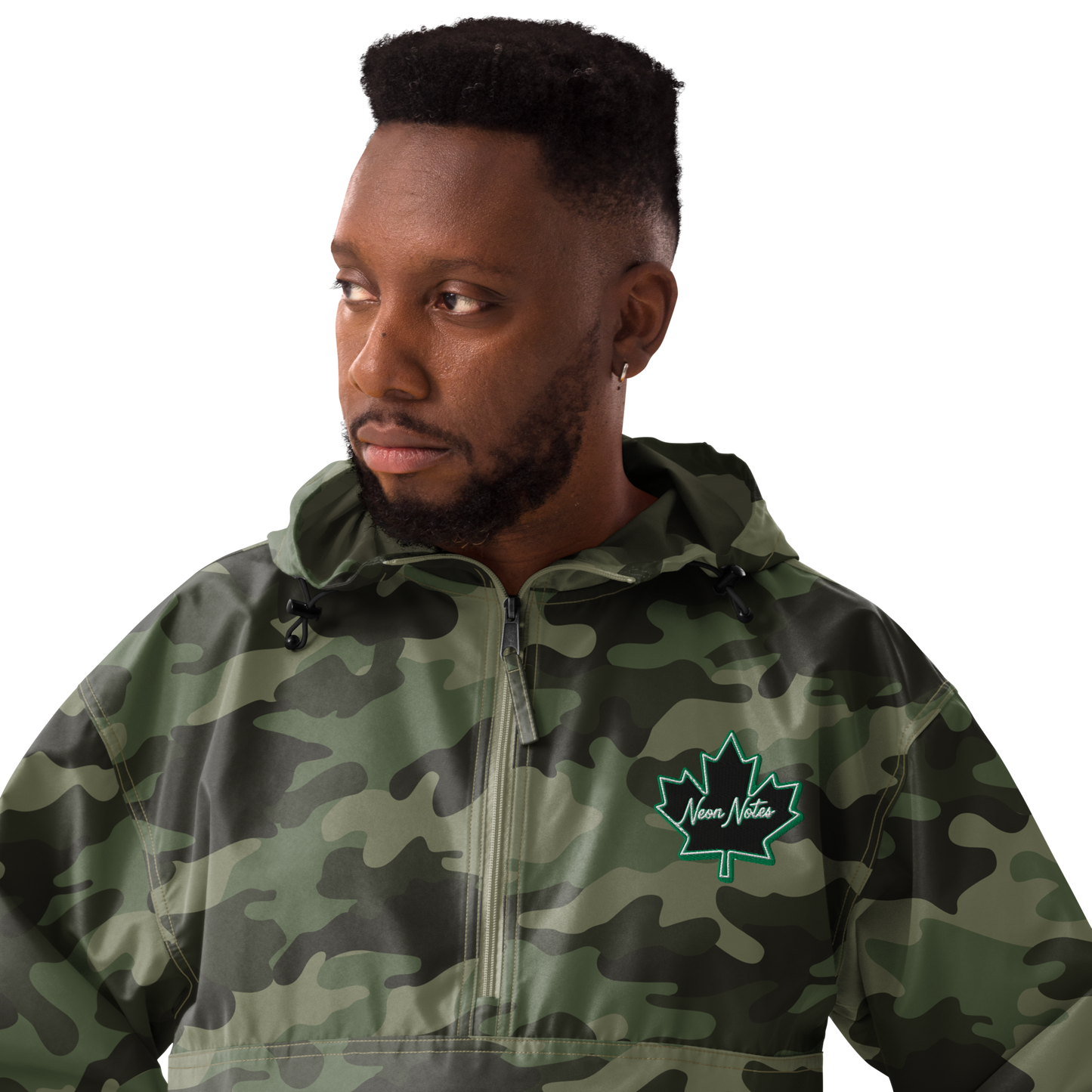 HeritageGlow Embroidered Champion Packable Jacket from: NeonNotes Apparel