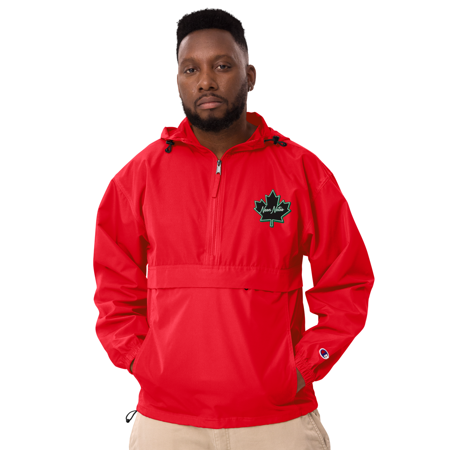HeritageGlow Embroidered Champion Packable Jacket from: NeonNotes Apparel