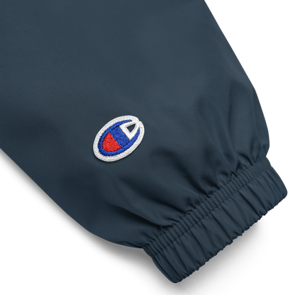 HeritageGlow Embroidered Champion Packable Jacket from: NeonNotes Apparel