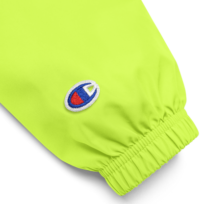HeritageGlow Embroidered Champion Packable Jacket from: NeonNotes Apparel