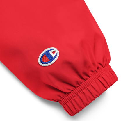 HeritageGlow Embroidered Champion Packable Jacket from: NeonNotes Apparel